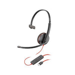 HP Poly Blackwire 3210 Monaural USB-C Headset +USB-C/A Adapter