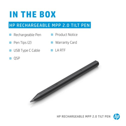 HP Rechargeable MPP 2.0 Tilt Pen (Black)