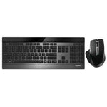 Rapoo 9900M keyboard Mouse included Universal RF Wireless + Bluetooth QWERTY English Black