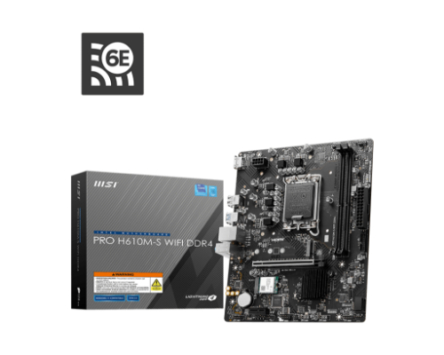MSI PRO H610M-S WIFI DDR4 motherboard Intel H610 LGA 1700 micro ATX