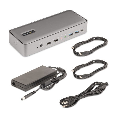 StarTech.com Dual-Laptop USB-C KVM Docking Station, Dual Monitor 4K 60Hz DisplayPort Dock, 5-Port USB Hub, GbE, 90W/45W Power Delivery to Two Laptops, Windows/Mac, 2-Host KVM Dock - TAA