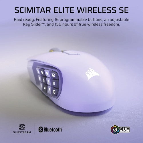 Corsair SCIMITAR ELITE WIRELESS SE mouse Gaming Right-hand RF Wireless + Bluetooth Optical 33000 DPI