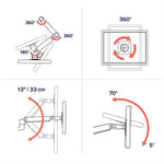 Ergotron LX Series LX Wall Mount LCD Arm 86.4 cm (34") Aluminium