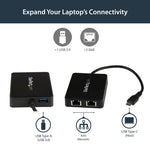 StarTech.com USB-C to Dual Gigabit Ethernet Adapter with USB (Type-A) Port
