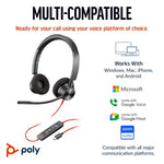 HP Poly Blackwire 3320 Stereo USB-C Headset +USB-C/A Adapter