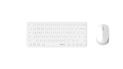 Rapoo 9010M keyboard Mouse included Office RF Wireless + Bluetooth QWERTZ White