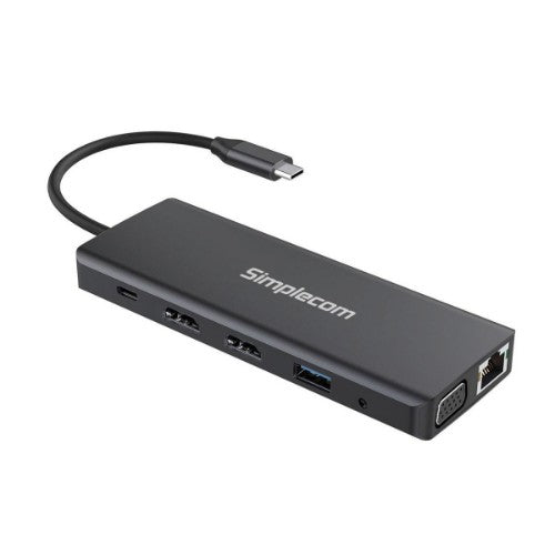 Simplecom CHN612 laptop dock/port replicator USB 3.2 Gen 1 (3.1 Gen 1) Type-C Black