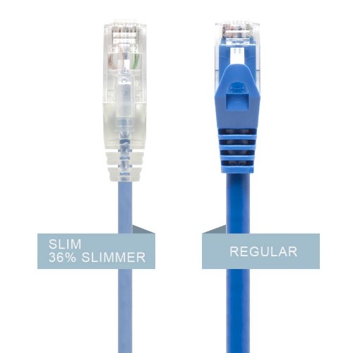 ALOGIC 1m Blue Series Alpha Ultra Slim Cat6 Network Cable, UTP, 28AWG