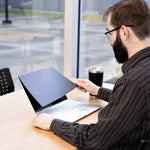 StarTech.com 14-inch 16:10 Flip-Over Privacy Screen with Touch, Anti-Glare Privacy Filter, Laptop Monitor Screen Protector with 51% Blue Light Reduction