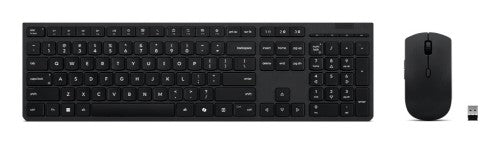 Lenovo 4X31R64316 keyboard Mouse included Office RF Wireless + Bluetooth QWERTY US English Grey