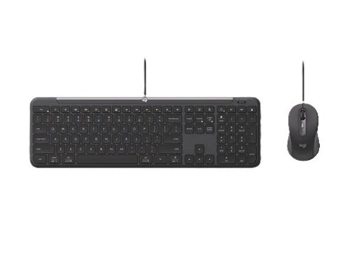 Logitech 920-013351 keyboard Mouse included Home/Office USB QWERTY US English Graphite