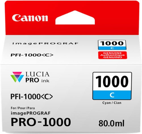 Canon PFI-1000C Cyan Ink Cartridge