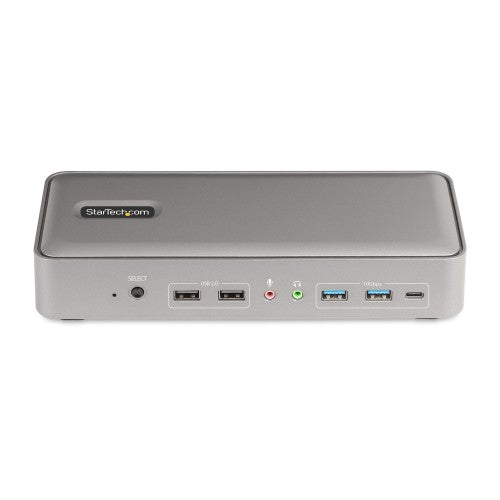 StarTech.com Dual-Laptop USB-C KVM Docking Station, Dual Monitor 4K 60Hz DisplayPort Dock, 5-Port USB Hub, GbE, 90W/45W Power Delivery to Two Laptops, Windows/Mac, 2-Host KVM Dock - TAA