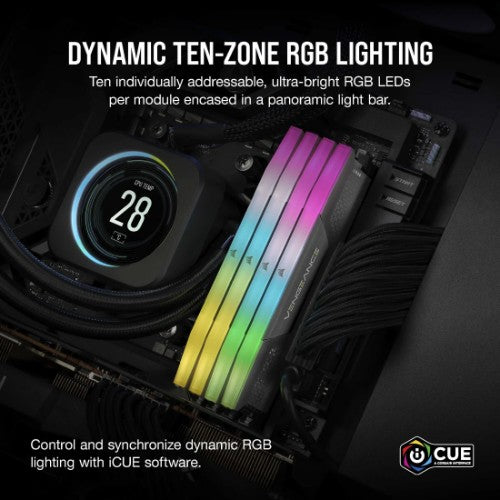 Corsair Vengeance RGB CMH16GX5M2B5200Z40 memory module 16 GB 2 x 8 GB DDR5 5200 MT/s 288-pin DIMM