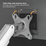 Brateck Counterbalance Monitor Arm 81.3 cm (32") Graphite Desk