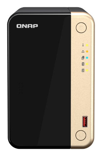 QNAP TS-264 NAS Tower Intel® Celeron® N5095 8 GB 8 TB HDD QNAP Turbo System Black, Gold