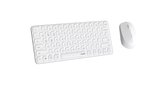 Rapoo 9010M keyboard Mouse included Office RF Wireless + Bluetooth QWERTZ White