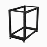 StarTech.com 18U 4-Post Server Rack, 19in Open Frame Rack with 40in (101cm) Mounting Depth and 1200lb (544kg) Weight Capacity, Mobile or Floor Mount IT Rack
