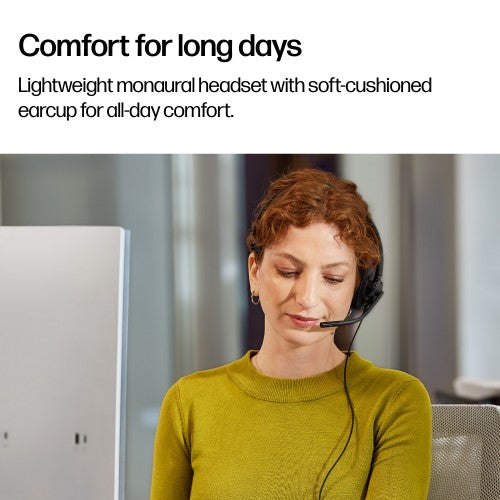 HP Poly Mission 415 Monaural USB Wired Headset Classic