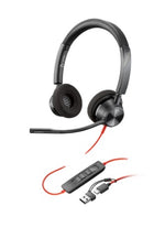 HP Poly Blackwire 3320 Stereo USB-C Headset +USB-C/A Adapter