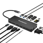 Simplecom CHN613 laptop dock/port replicator Wired USB 3.2 Gen 2 (3.1 Gen 2) Type-C Black
