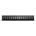 StarTech.com Horizontal 1U Server Rack Cable Management Finger Duct w/ Cover - 19" Network Rack Wire Duct Raceway Panel - Slotted Wire Duct
