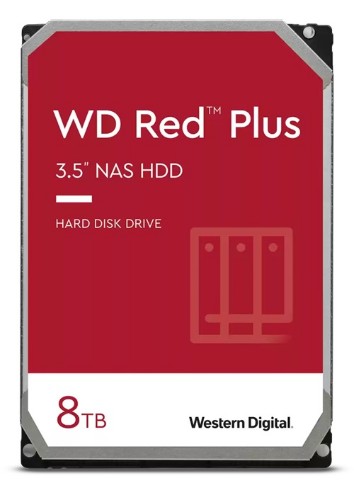 Western Digital Red Plus internal hard drive 8 TB 5640 RPM 256 MB 3.5" Serial ATA III