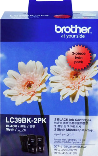 Brother LC39BK2PK ink cartridge 2 pc(s) Original Black