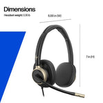 HP Poly Mission 825 Stereo USB Wired Headset