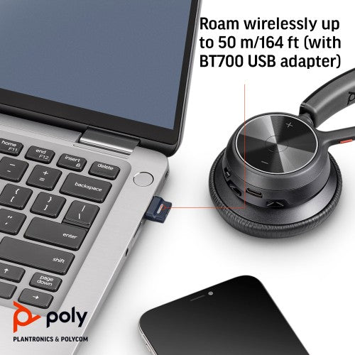 HP Poly Voyager 4320 USB-C Headset +BT700 dongle