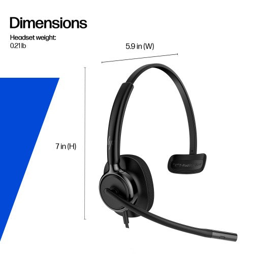 HP Poly Mission 415 Monaural USB Wired Headset