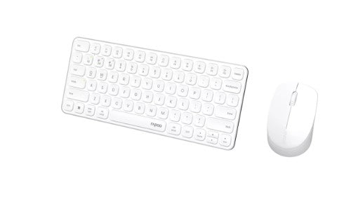 Rapoo 9010M keyboard Mouse included Office RF Wireless + Bluetooth QWERTZ White