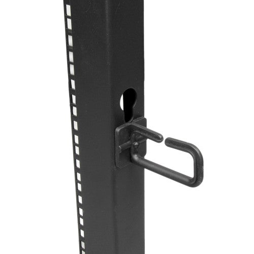 StarTech.com 4-Post 42U Mobile Open Frame Server Rack, Four Post 19" Network Rack with Wheels, Rolling Rack with Adjustable Depth for Computer/AV/Data/IT Equipment - Casters, Leveling Feet or Floor Mounting
