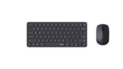 Rapoo 9010M keyboard Mouse included Office RF Wireless + Bluetooth QWERTZ Black