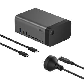 Belkin INC020AUSGY laptop dock/port replicator Wired USB 3.2 Gen 2 (3.1 Gen 2) Type-C Black, Grey