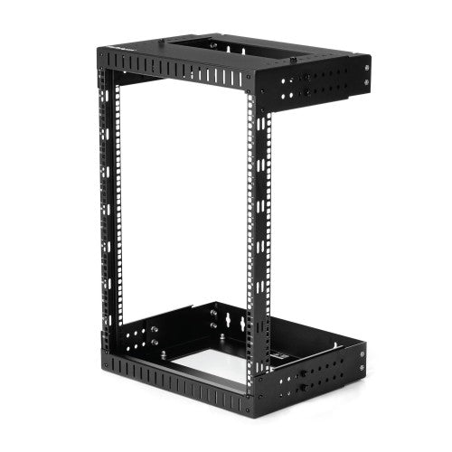 StarTech.com 2-Post 15U Heavy-Duty Wall Mount Network Rack, 19" Open Frame Server Rack with Adjustable Depth, Wall Mount Data Rack for IT / AV / Patch Panel / Computer Equipment - Cage Nuts and Screws Included
