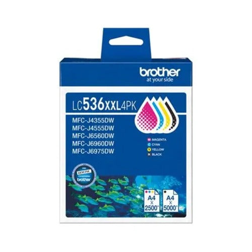 Brother LC536XXL4PK ink cartridge 4 pc(s) Original Extra (Super) High Yield Black, Cyan, Magenta, Yellow