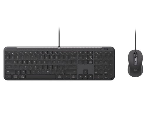 Logitech 920-013351 keyboard Mouse included Home/Office USB QWERTY US English Graphite