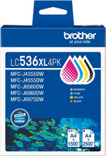 Brother LC536XL3PK ink cartridge 3 pc(s) Original High (XL) Yield Cyan, Magenta, Yellow