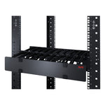 APC NetShelter Cable Management, Horizontal Cable Manager, 2U, Single Side with Cover, Black, 482.6 x 88.9 x 165.1 mm
