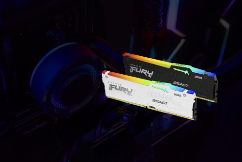 Kingston Technology FURY Beast 32GB 6000MT/s DDR5 CL36 DIMM (Kit of 2) White RGB EXPO