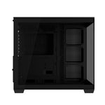 ASUS A32 Black ATX dual-chamber case with panoramic design supporting up to 420mm graphics cards in length 360mm radiators and CPU air coolers up to 165mm in height