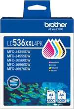 Brother LC536XXL4PK ink cartridge 4 pc(s) Original Extra (Super) High Yield Black, Cyan, Magenta, Yellow