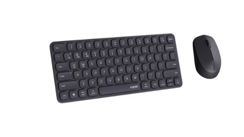 Rapoo 9010M keyboard Mouse included Office RF Wireless + Bluetooth QWERTZ Black