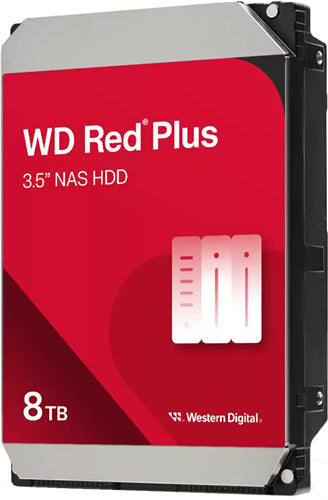 Western Digital Red Plus internal hard drive 8 TB 5640 RPM 256 MB 3.5" Serial ATA III