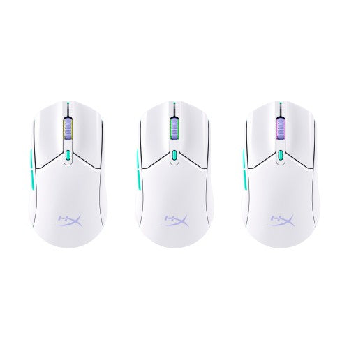 HyperX Pulsefire Haste 2 Core Wls - Gaming Mouse (Wht/Grn/Pur)