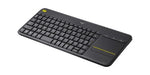 Logitech 920-007165 keyboard TV RF Wireless English Black