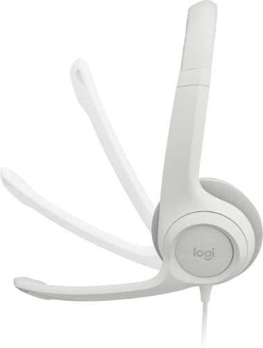 Logitech 981-001287 headphones/headset Wired Head-band Office/Call center USB Type-A White
