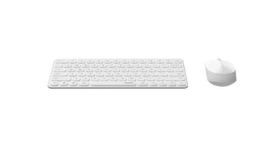 Rapoo 9010M keyboard Mouse included Office RF Wireless + Bluetooth QWERTZ White
