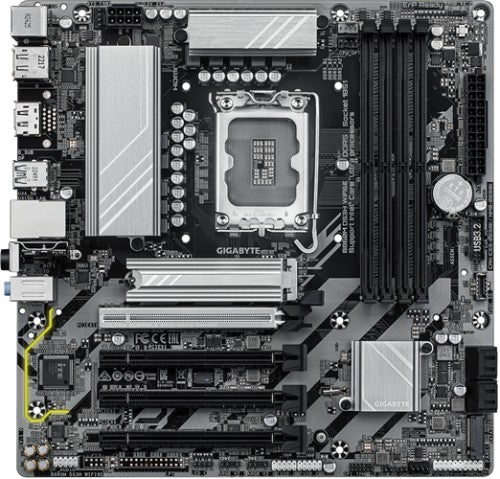 GIGABYTE B860M DS3H WIFI6E Motherboard - Intel Core Ultra Series CPUs, 5+1+2+1 Phases VRM, up to 9066MHz DDR5, 1xPCIe 5.0 + 1xPCIe 4.0 M.2, 2.5GbE LAN, WIFI 6E, USB 3.2 Gen 2